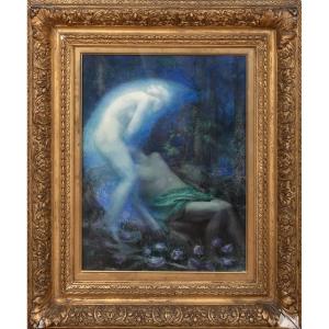 Le Sommeil d'Endymion, daté de 1904 Ernest Lloyd Jones (Britannique, 1870-1923)