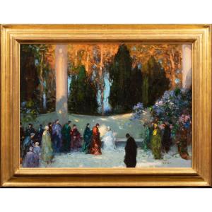 Le Public, Vers 1900  Par Tom Edwin Mostyn, Roi, Rwa, Rca (britannique, 1864-1930)  