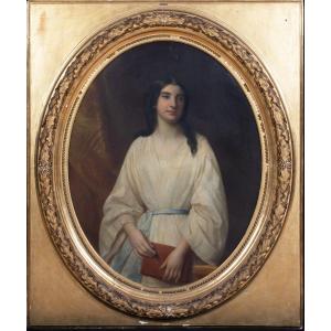 Portrait d'Augusta Gordon (née Bolton), Rome, XIXe Siècle  Par A Capala (xixe Siècle)  