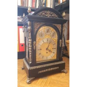 Pendule Horloge Bracket Clock à Musique 8 Cloches 9 Marteaux 