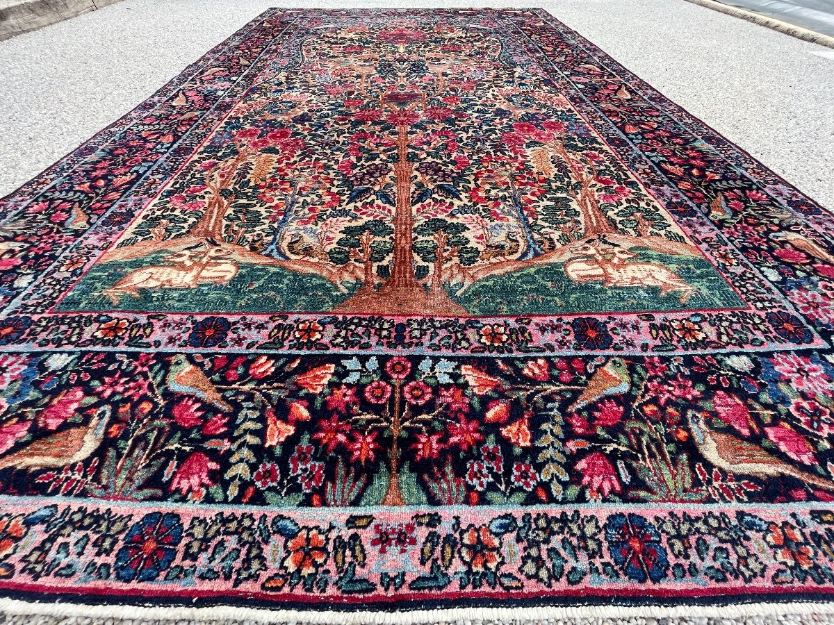 Tapis Persan Ancien, Kirman Laver, Vers 1880-photo-2