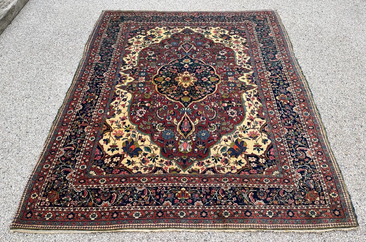 Antique Keshan Dabir Rug, Circa 1920-photo-2