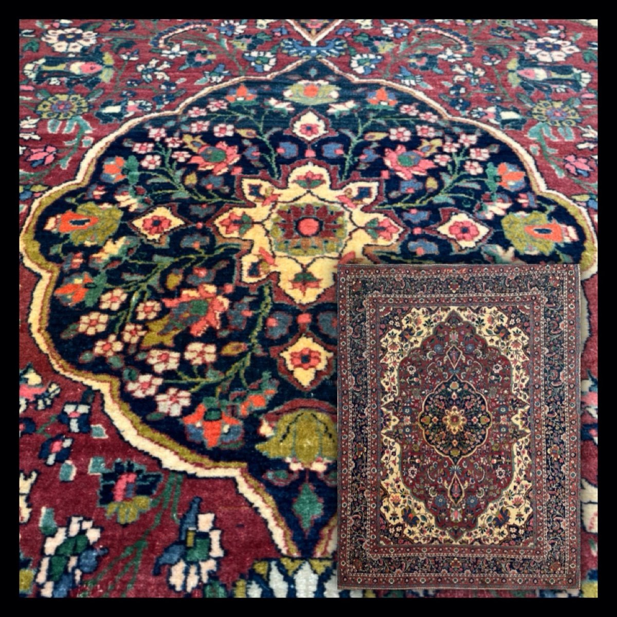 Antique Keshan Dabir Rug, Circa 1920