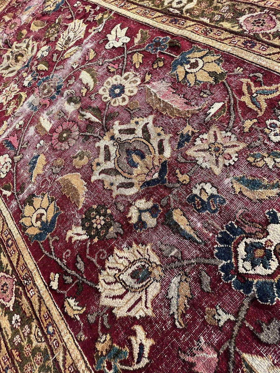 Indo-persian Carpet Agra 19th, Fragment-photo-5
