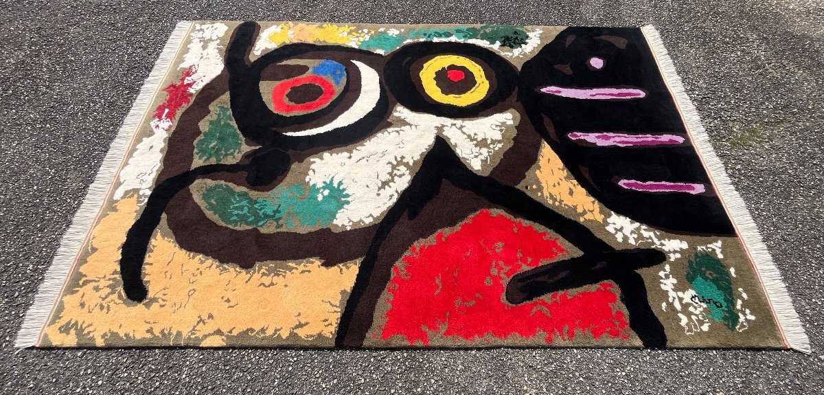 Tapis femme oiseau, Formes Abstraites d'Après Joan Miró-photo-2