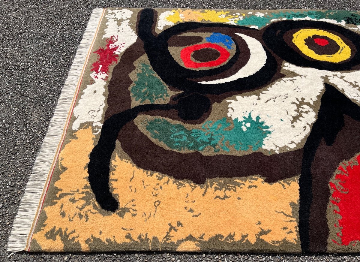 Tapis femme oiseau, Formes Abstraites d'Après Joan Miró-photo-1