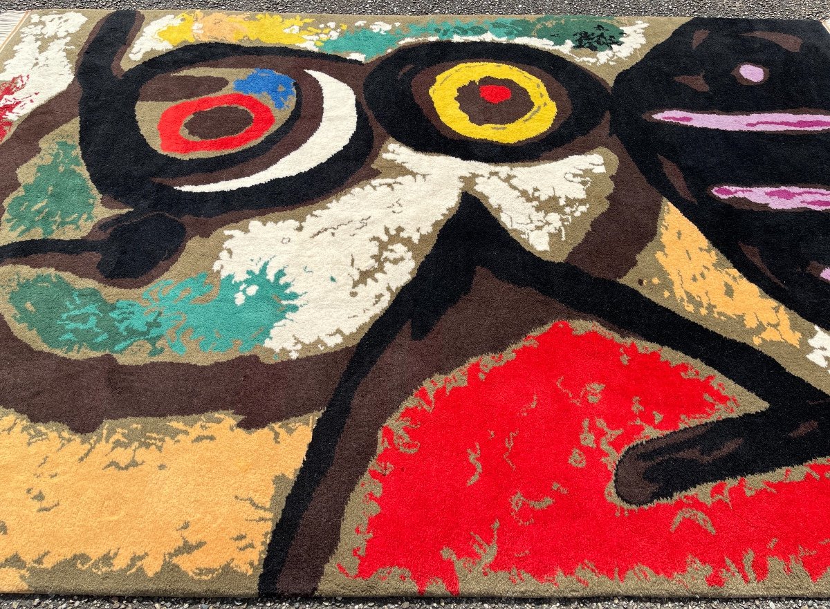 Tapis femme oiseau, Formes Abstraites d'Après Joan Miró-photo-2