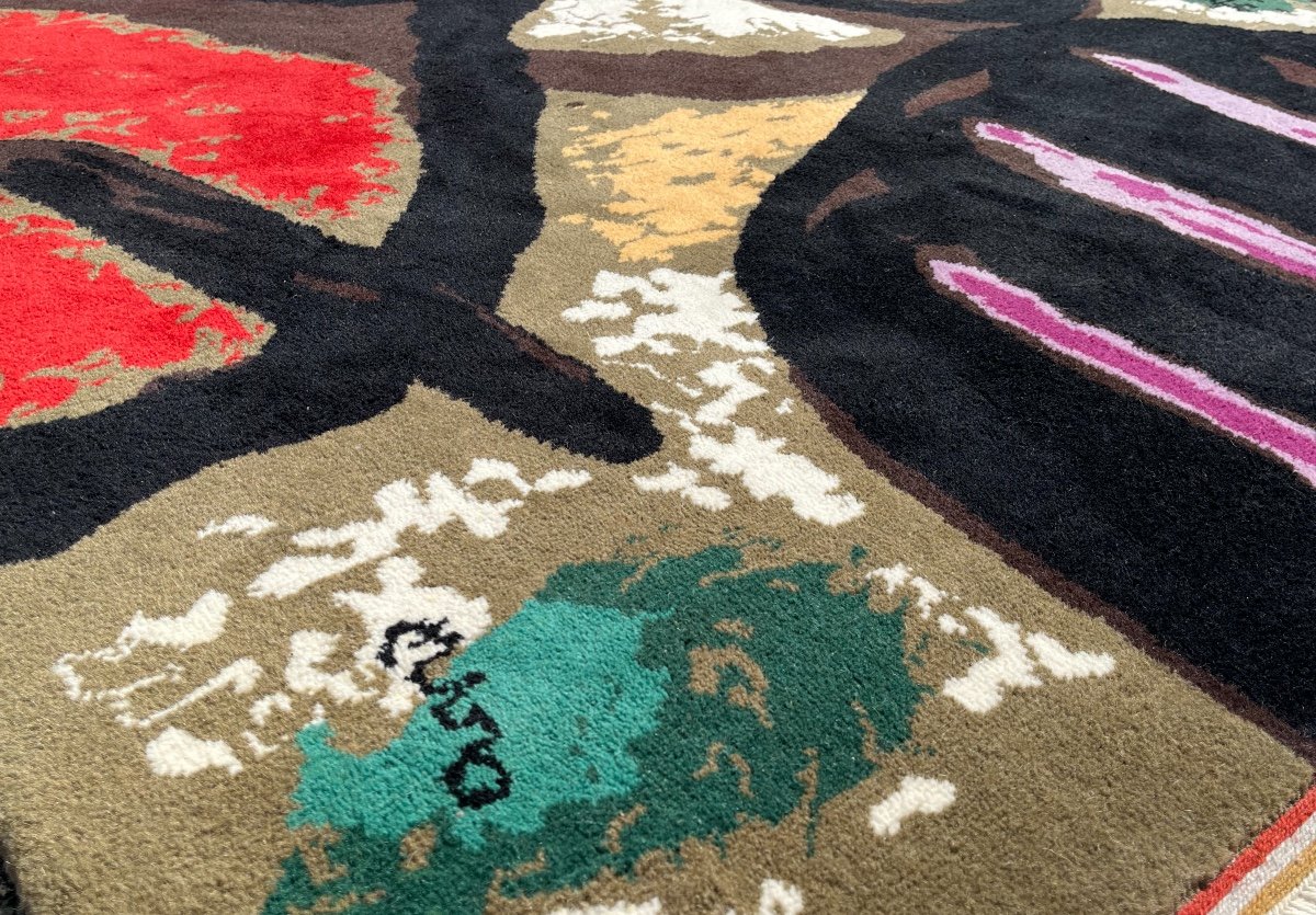 Tapis femme oiseau, Formes Abstraites d'Après Joan Miró-photo-5
