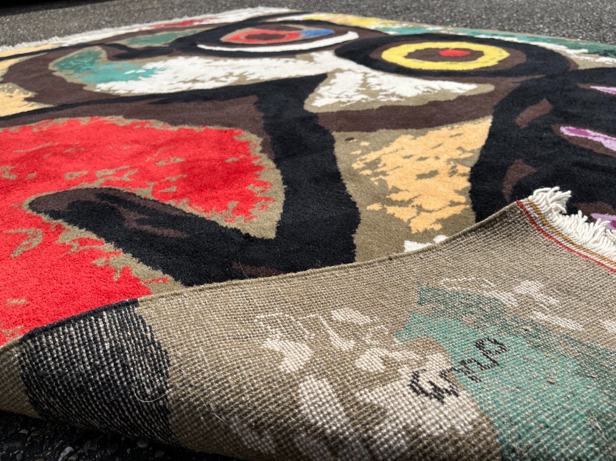 Tapis femme oiseau, Formes Abstraites d'Après Joan Miró-photo-7
