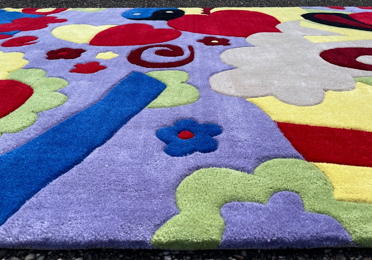 Tapis Art Déco "LoVe" dans le goût de Takashi Murakami-photo-6