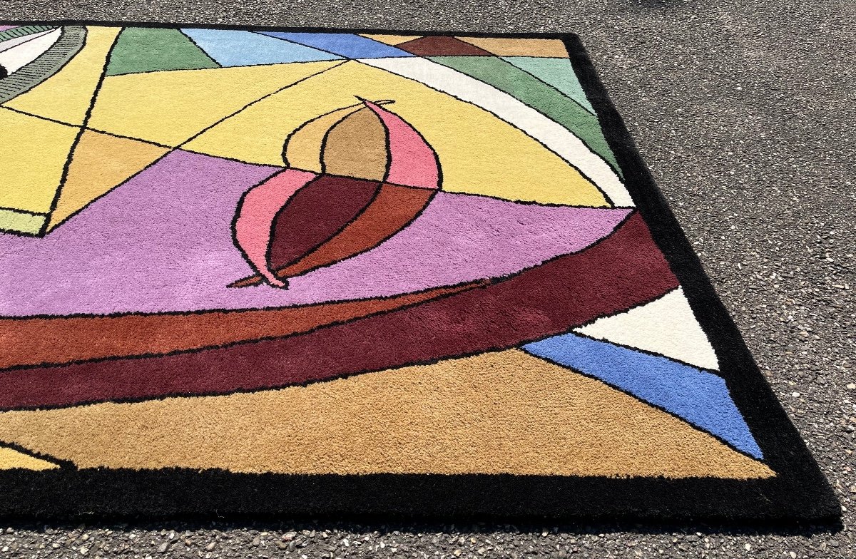 Tapis Art Déco d'Après Pablo Picasso,  Style Cubisme -photo-4