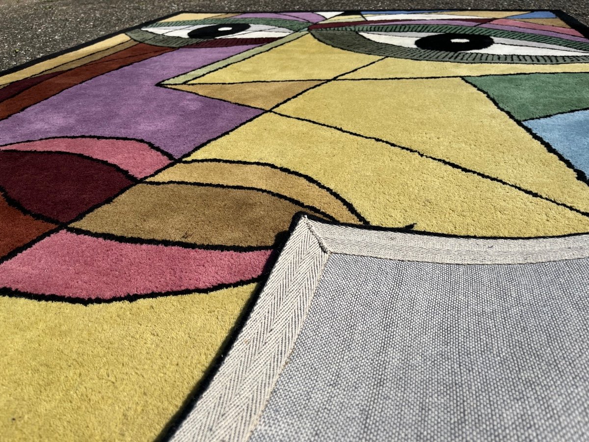Tapis Art Déco d'Après Pablo Picasso,  Style Cubisme -photo-8