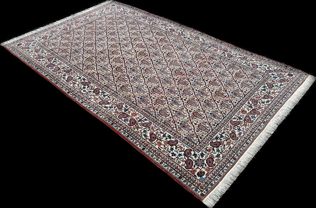 Tapis Perse Ancien Ghoum Motif Boteh-photo-2