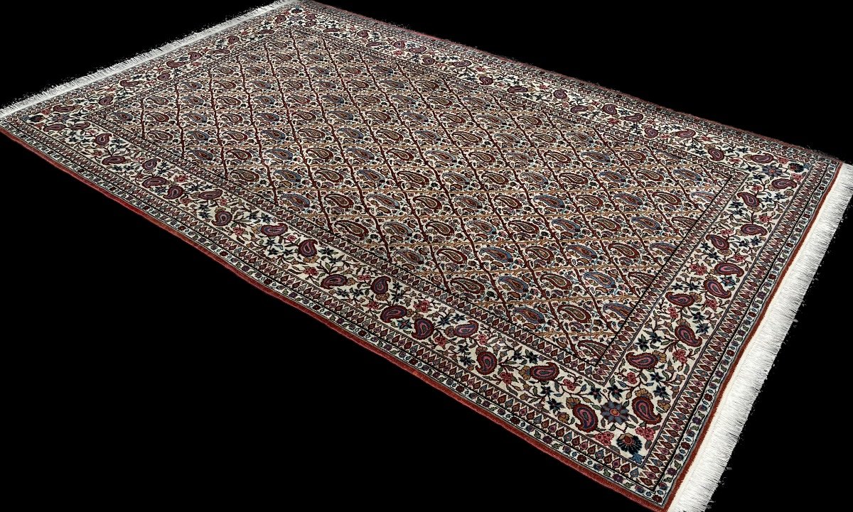 Tapis Perse Ancien Ghoum Motif Boteh-photo-3