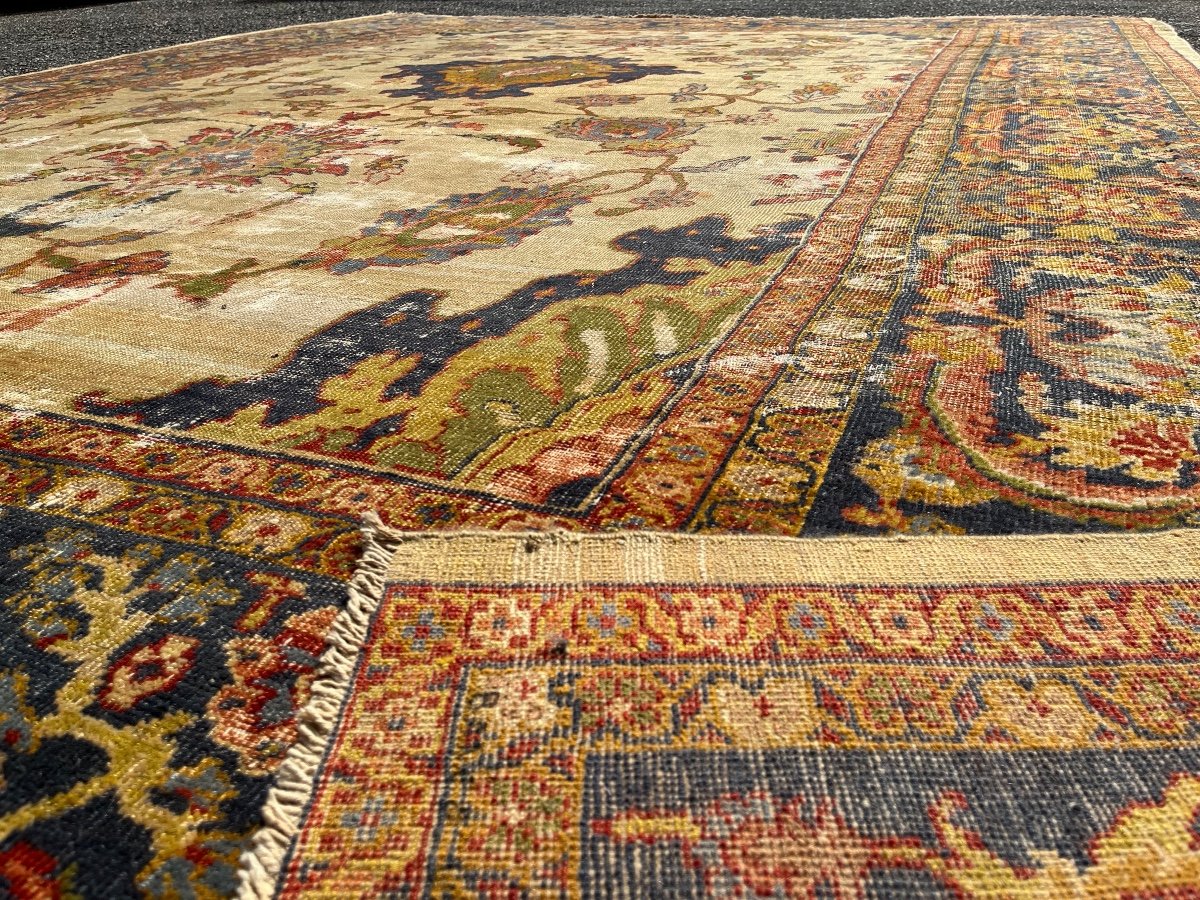 Tapis Ancien de Collection Mahal  Sultanabad Circa 1880. 432x312 cm-photo-6