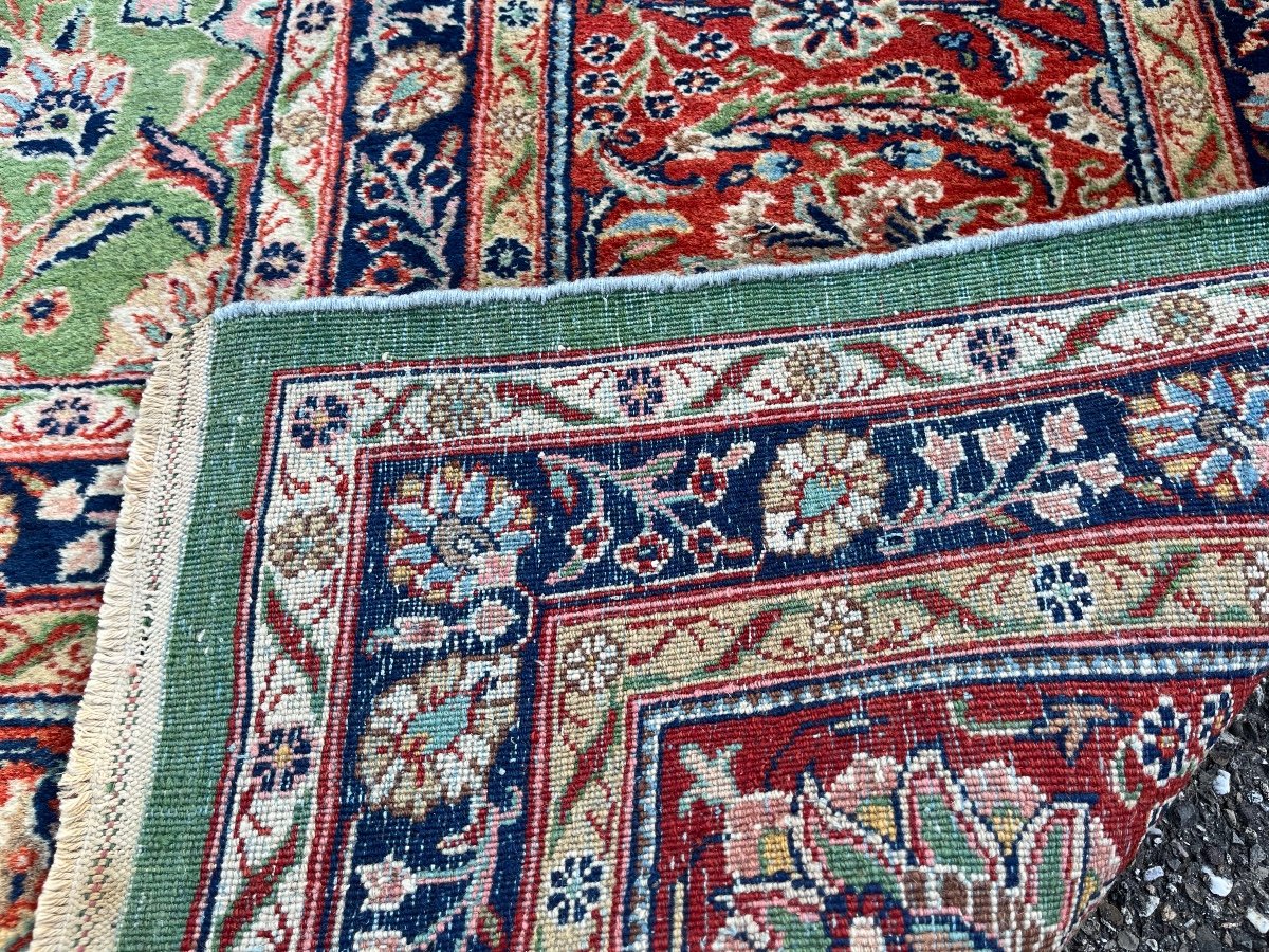 Large XXl Rug Tabriz Shah Abbas Emerald Green 520x350 Cm-photo-4