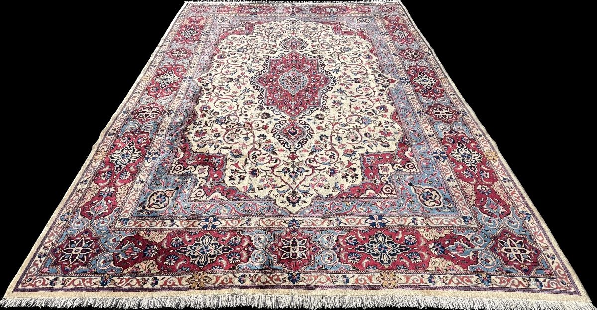 Tapis Kashmar Signé : "Royal" Vers 1950. 400x300 cm -photo-2