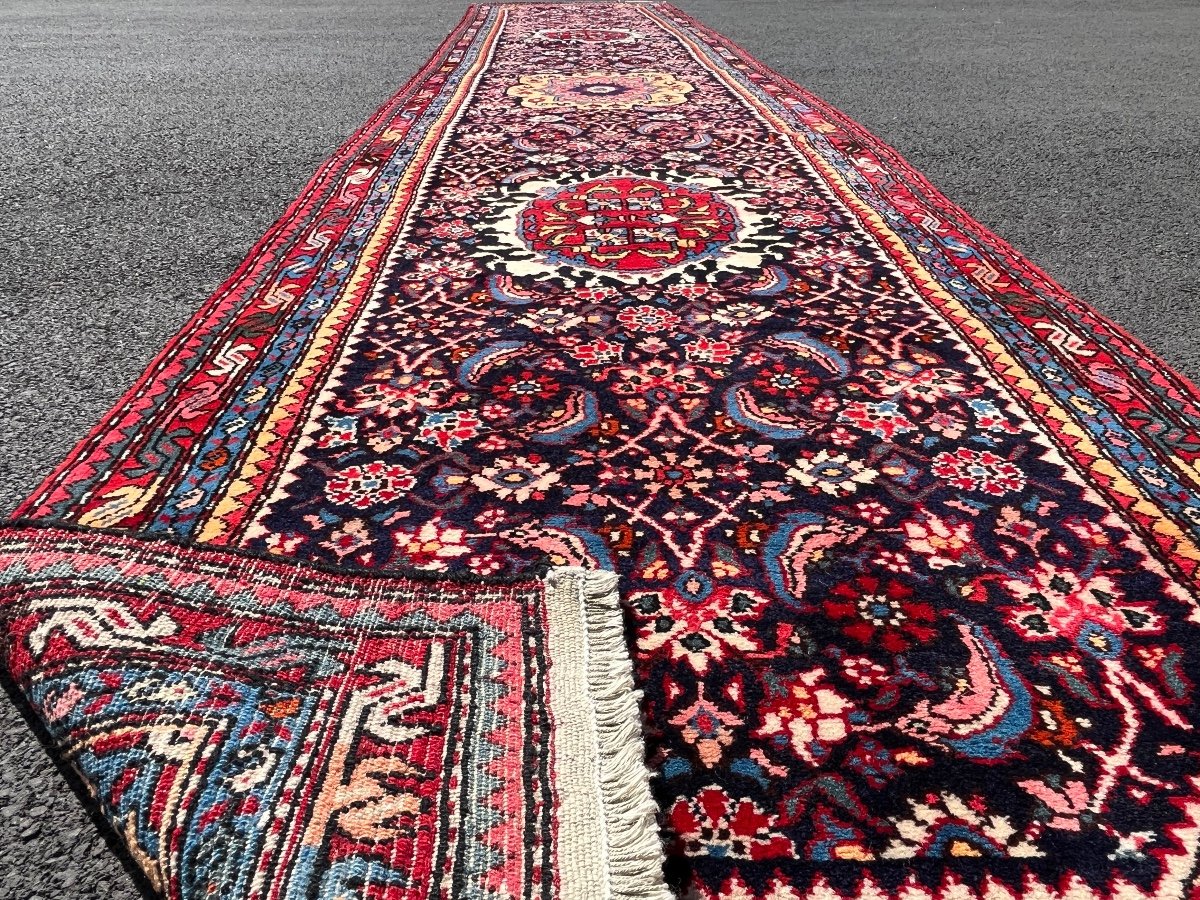 Tapis de Galerie, Persan, Saveh. 414x84 cm-photo-4