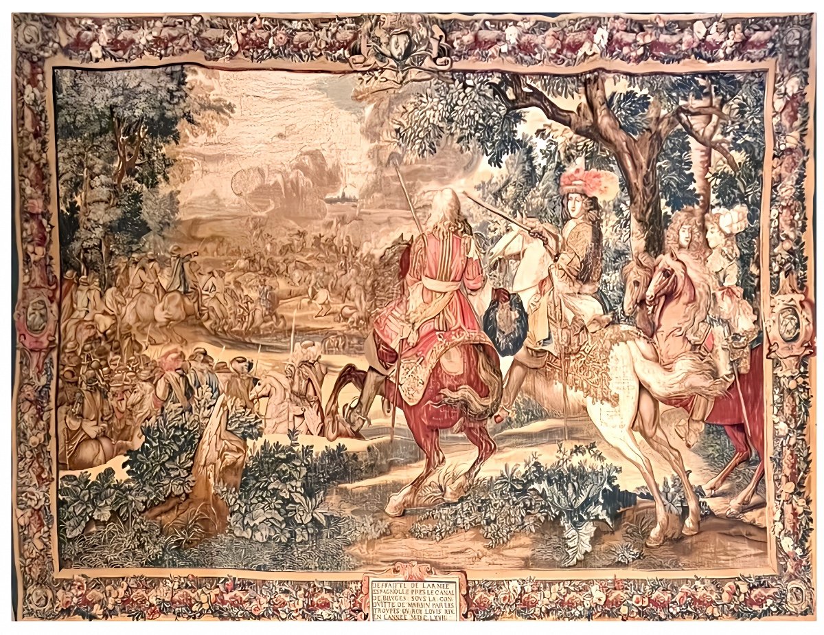 Tapestry Wall Hanging "the History Of The King". 20th Century
