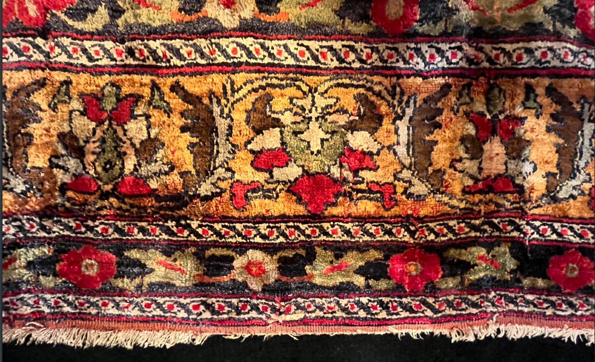 Bursa Carpet Silk Embroidery Western Turkey. Circa 1880-photo-6