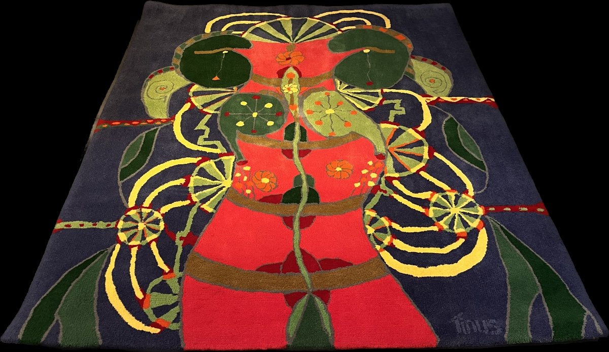 Contemporary Tapestry Rug Figure -photo-2