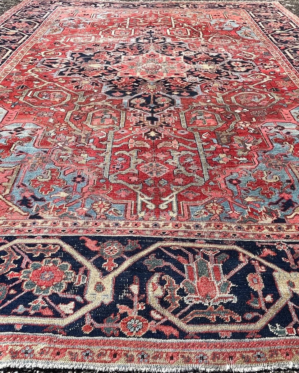 Tapis Heriz Ancien Vers 1900/1910-photo-3