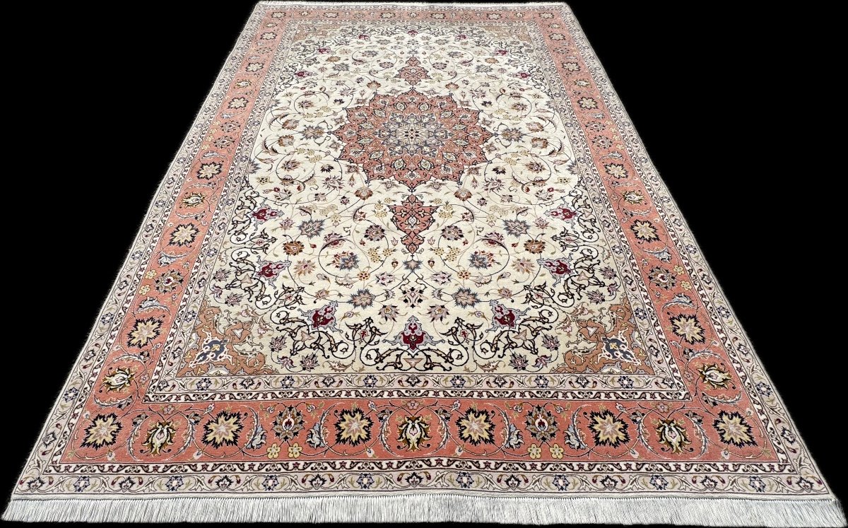 Persian Rug In Wool With Silk Inlay 300x200 Cm-photo-3