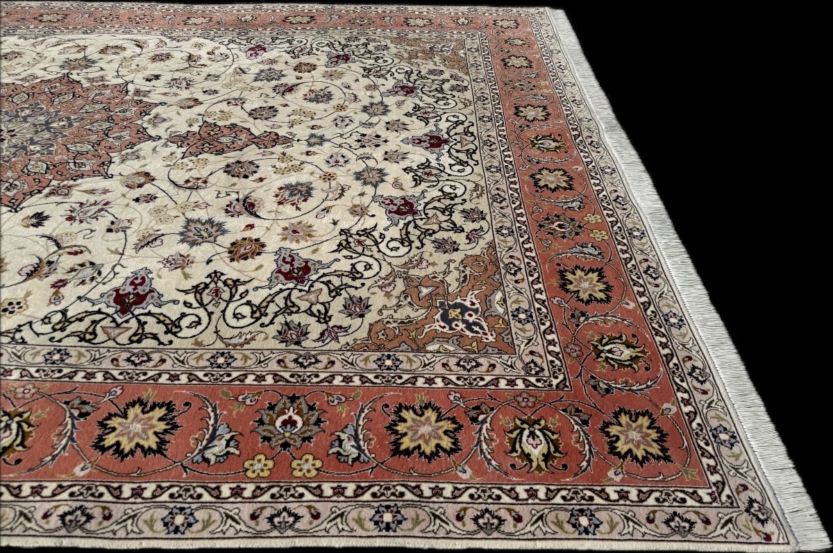 Persian Rug In Wool With Silk Inlay 300x200 Cm-photo-1