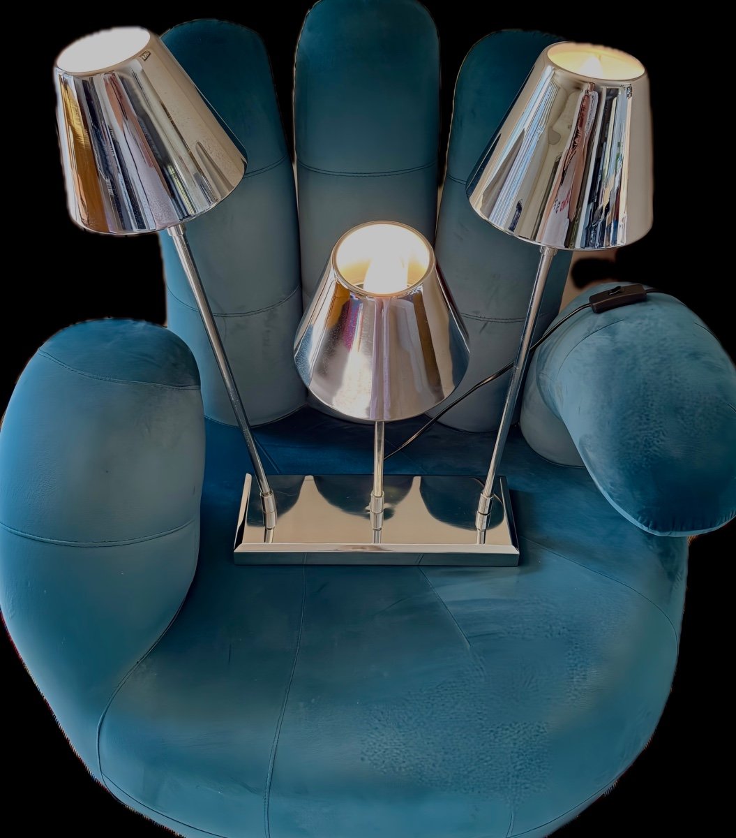 Art Deco Metal Chrome Lamp