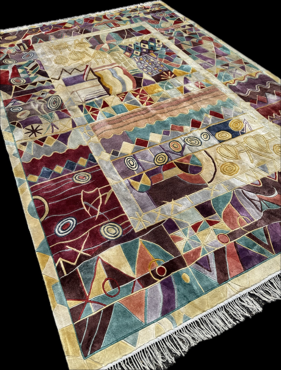 Tapis Art Déco Shanghaï Soie 300x200 cm-photo-3