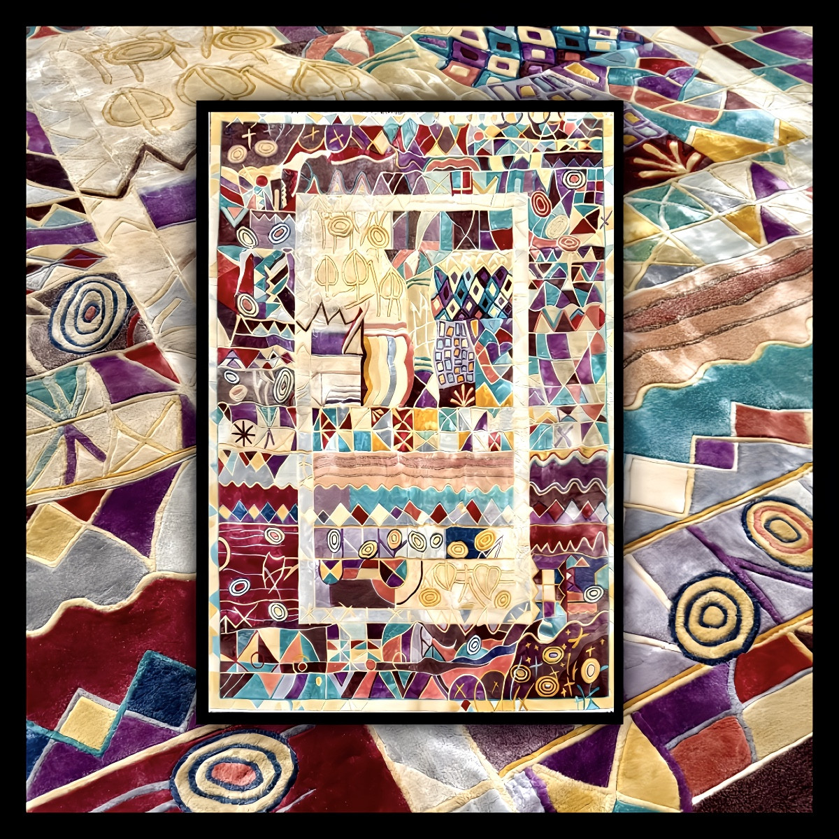 Tapis Art Déco Shanghaï Soie 300x200 cm