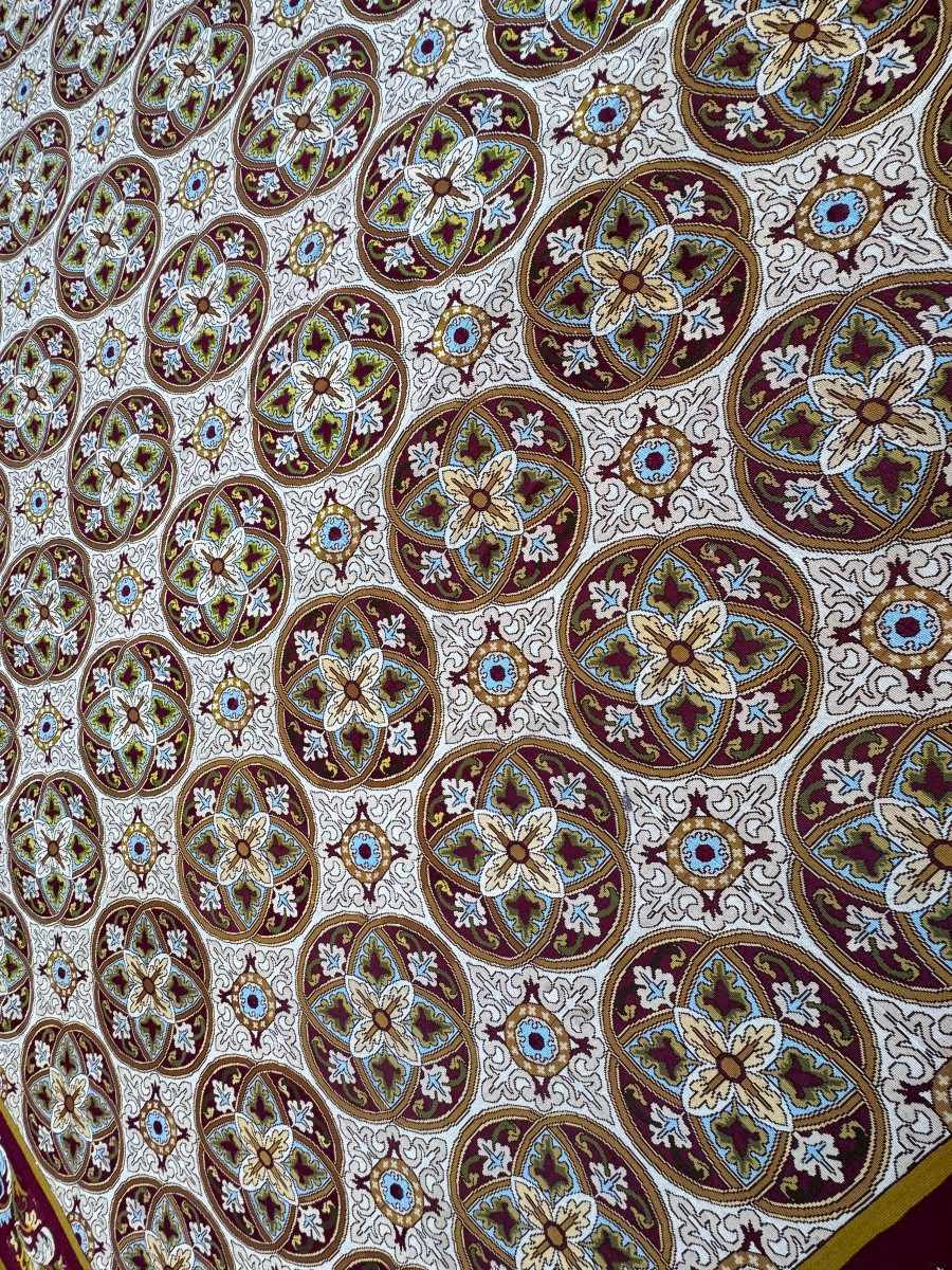 Large Aubusson Rug With Small Point 465 X 455 Cm-photo-4