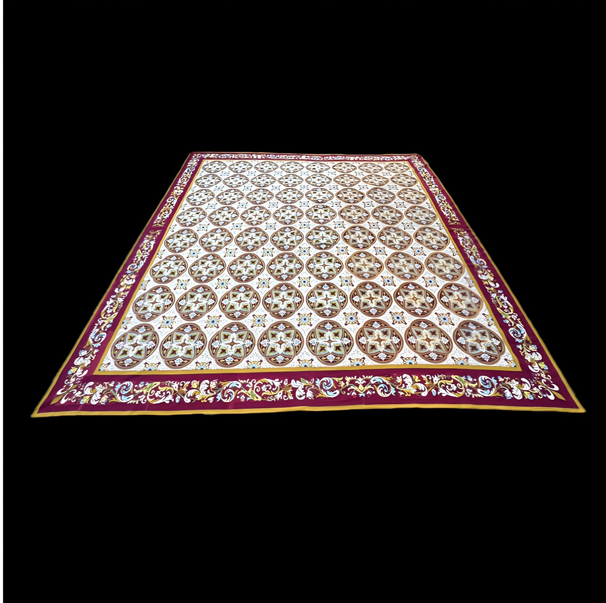 Large Aubusson Rug With Small Point 465 X 455 Cm