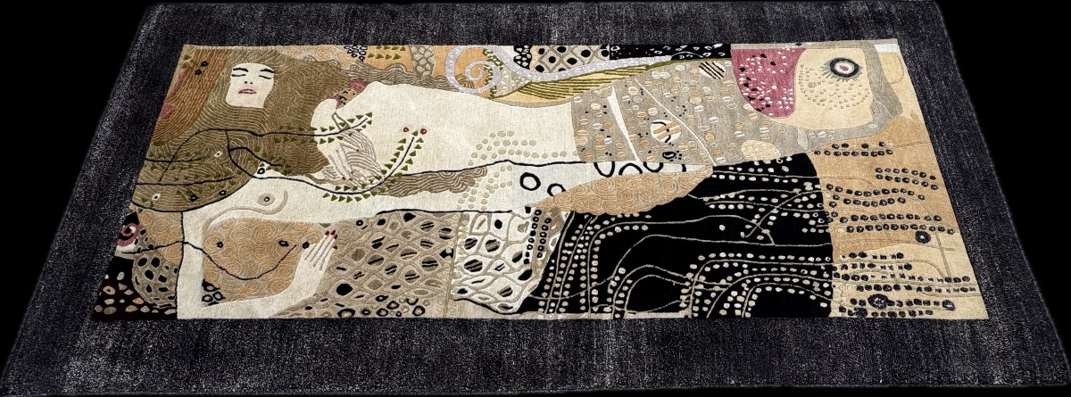 Water Serpent Rug After Gustav Klimt-photo-2