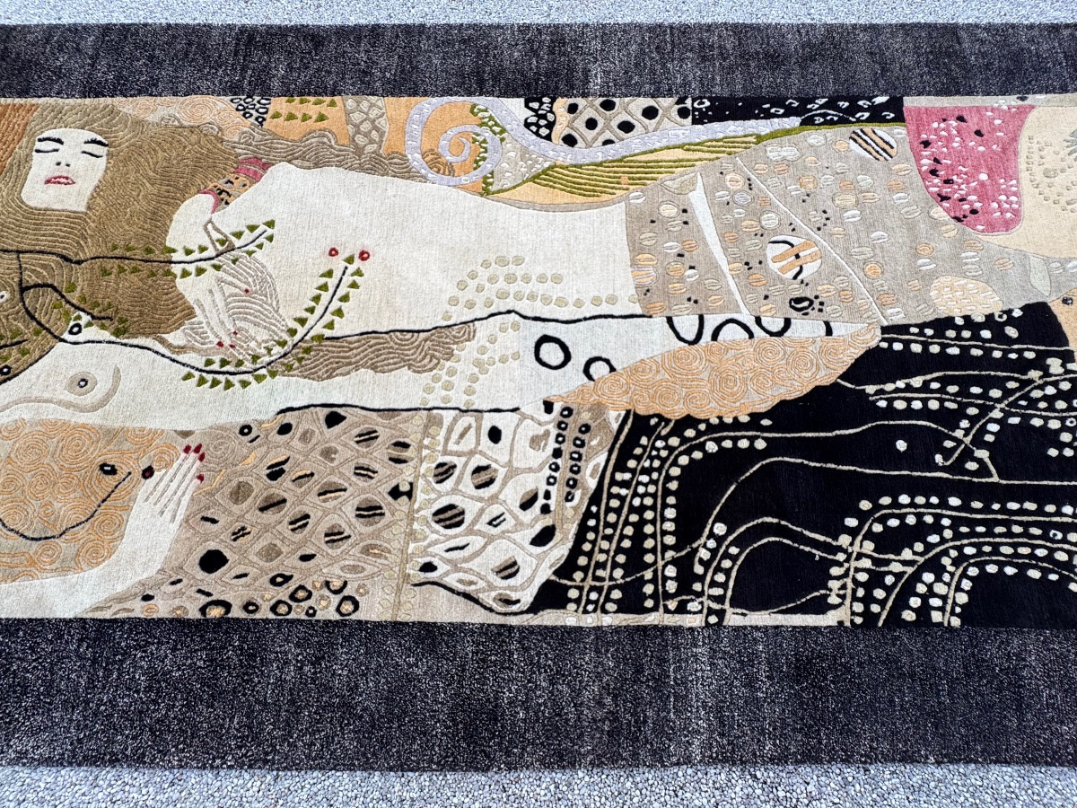 Water Serpent Rug After Gustav Klimt-photo-3