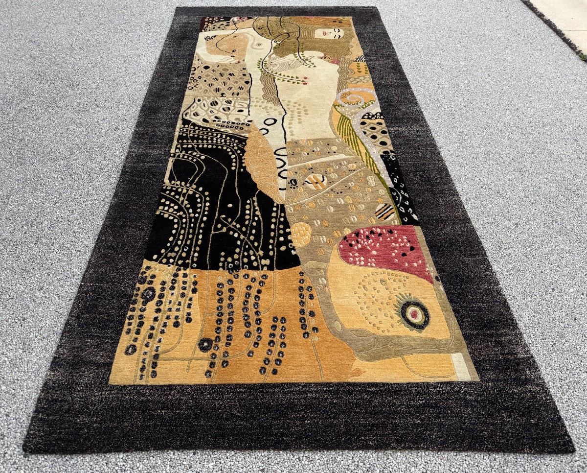 Water Serpent Rug After Gustav Klimt-photo-5
