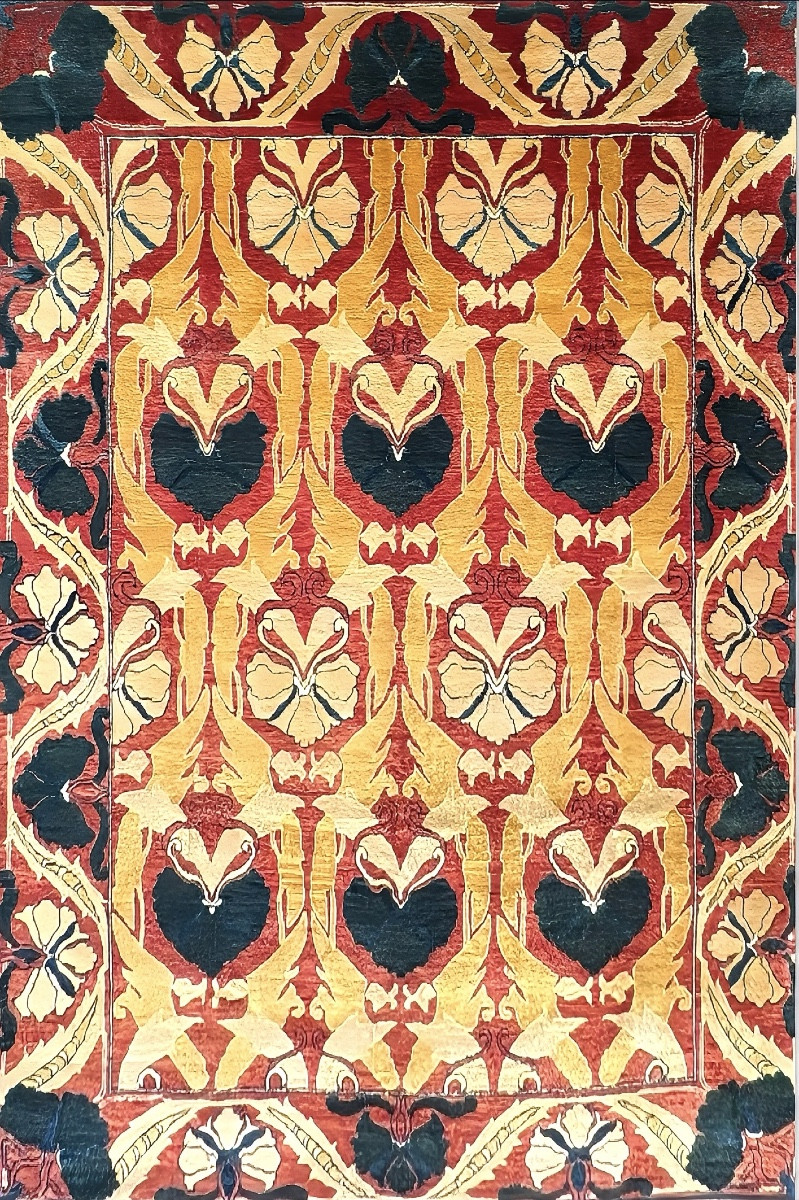 Tapis Floral Indien d'après William Morris -photo-2