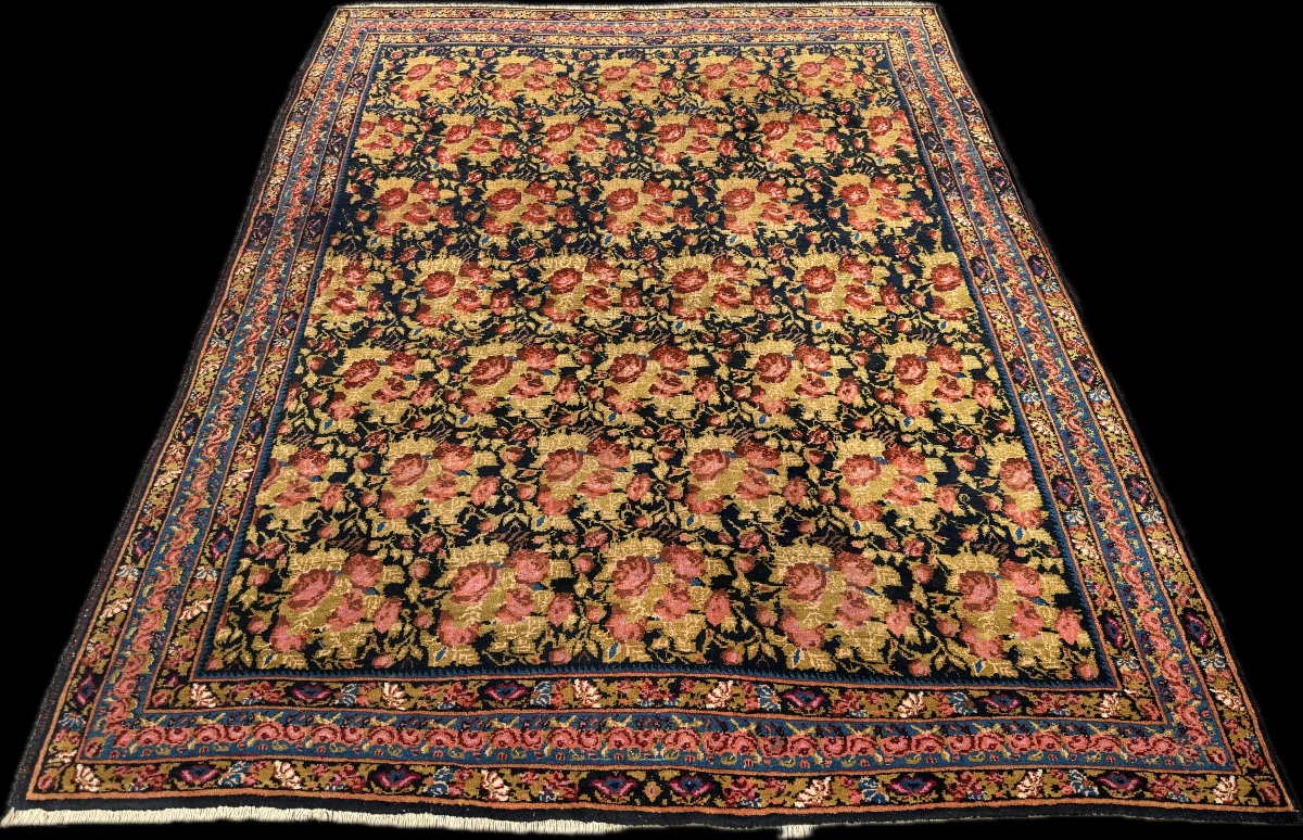 Tapis Ancien Persan Bidjar Gol-Farang.  207x156 cm -photo-1