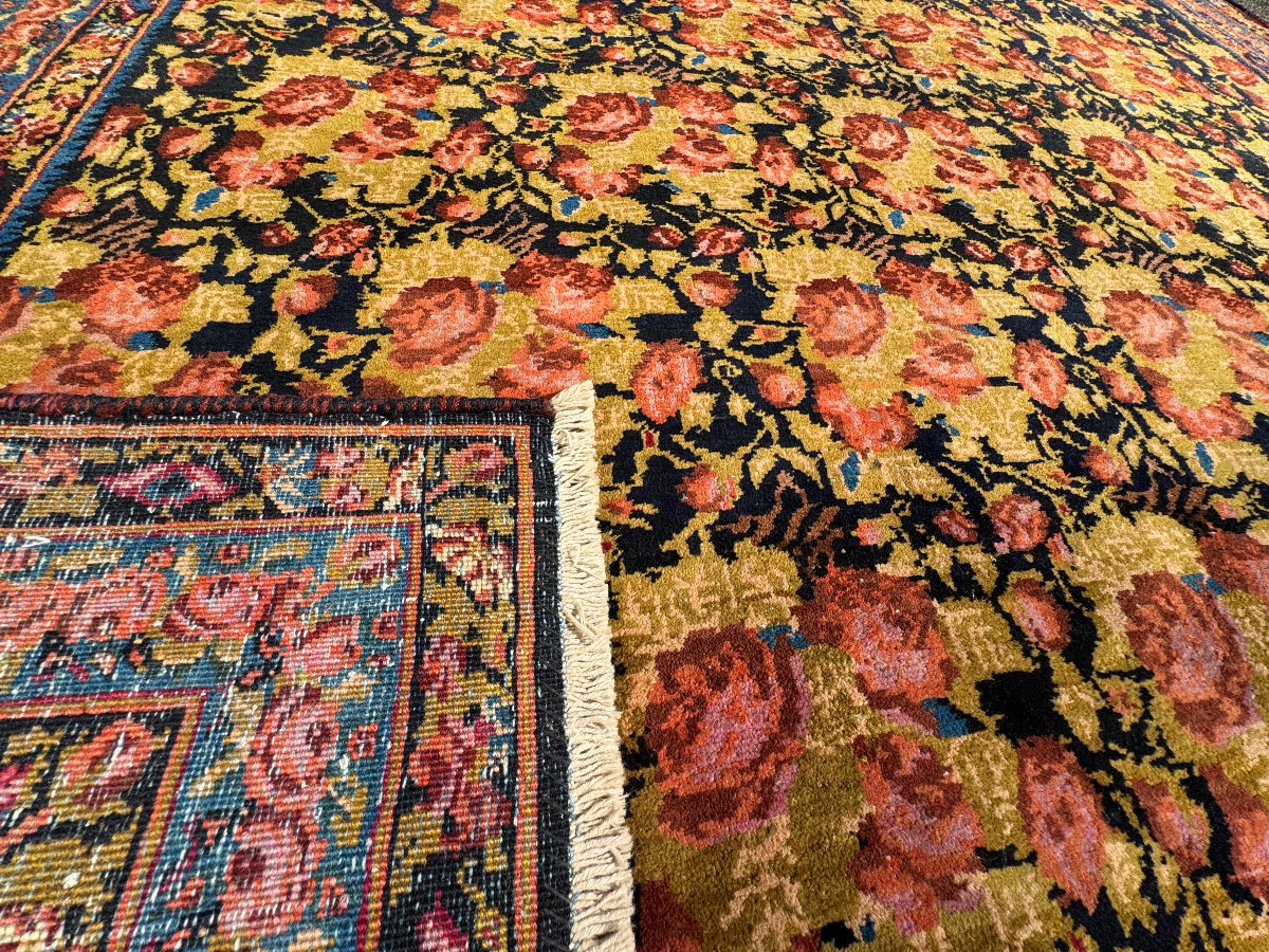 Tapis Ancien Persan Bidjar Gol-Farang.  207x156 cm -photo-8