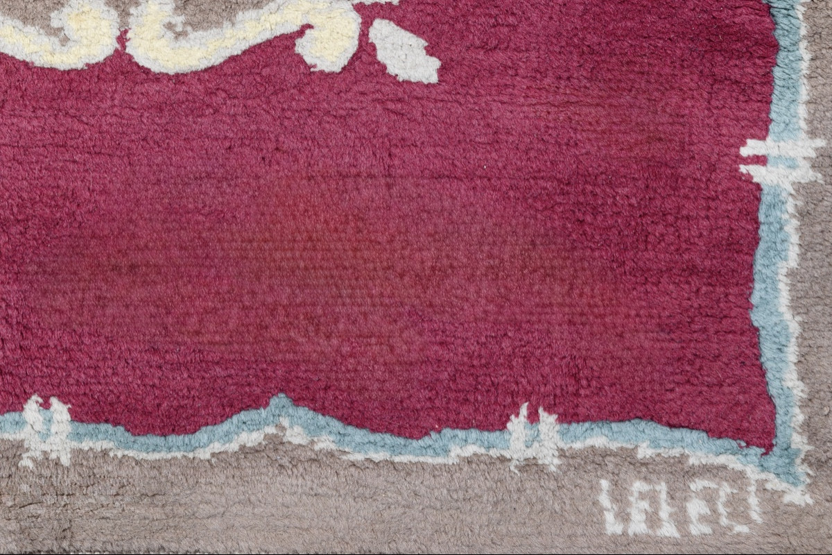 Important tapis Maison LELEU / Art Déco Vers 1950. -photo-4