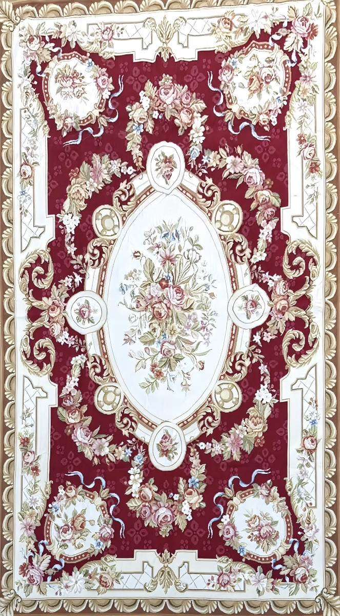 Tapis aux Points Nou&eacute;s de style Aubusson-photo-2