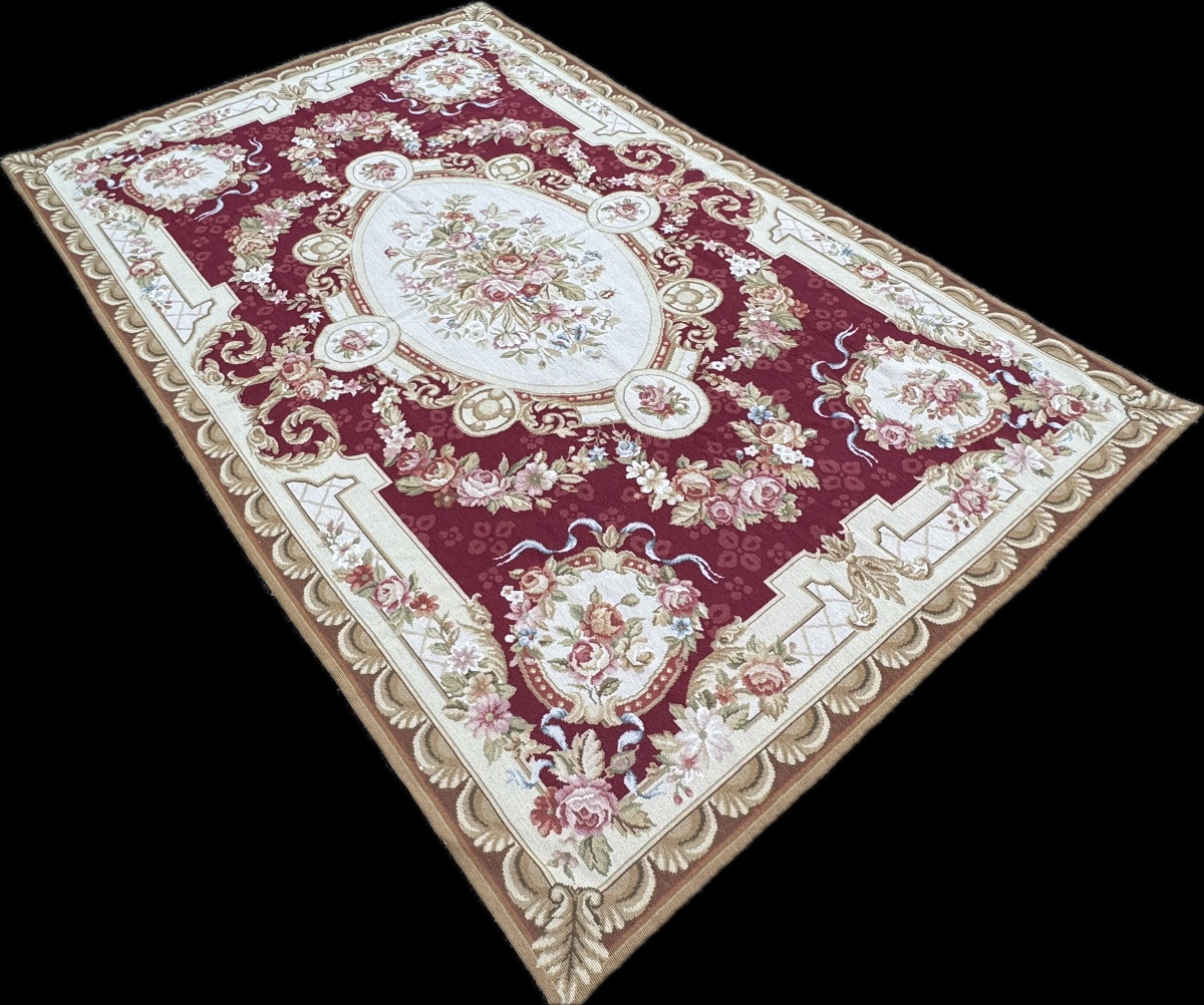 Tapis aux Points Nou&eacute;s de style Aubusson-photo-3