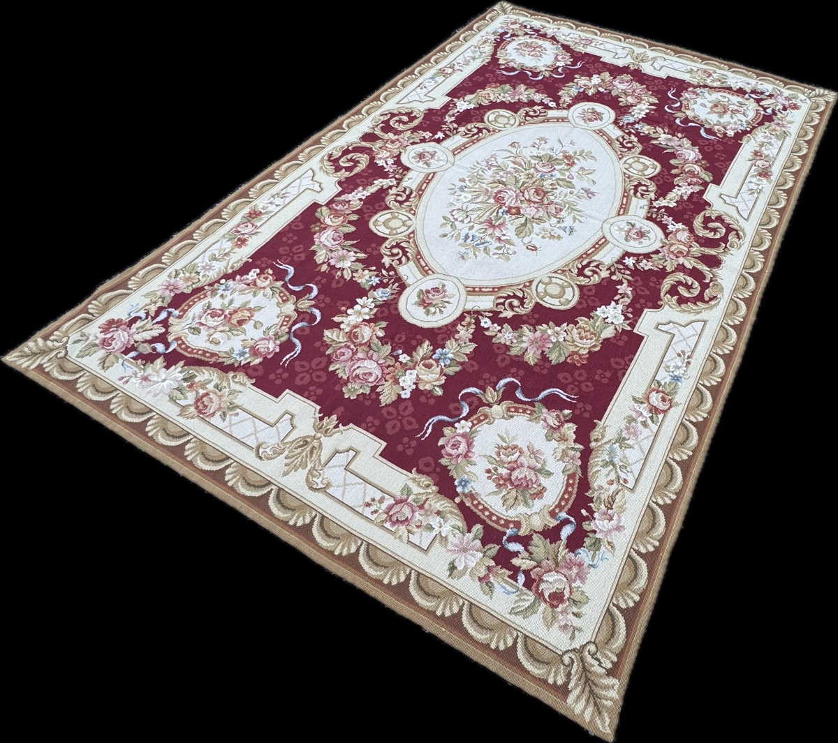 Tapis aux Points Nou&eacute;s de style Aubusson-photo-4