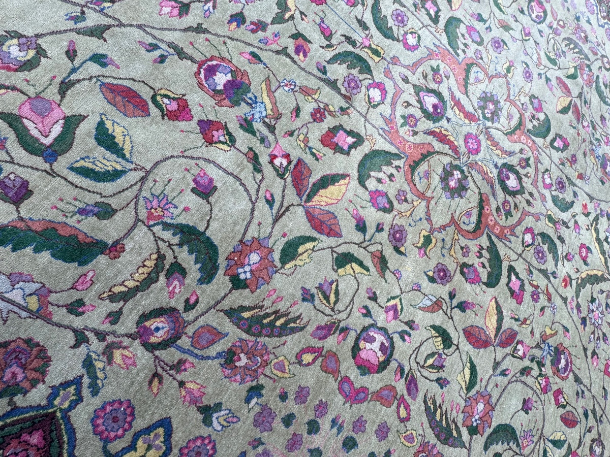 Kirman Pistachio Persian Rug 298x208 Cm -photo-6