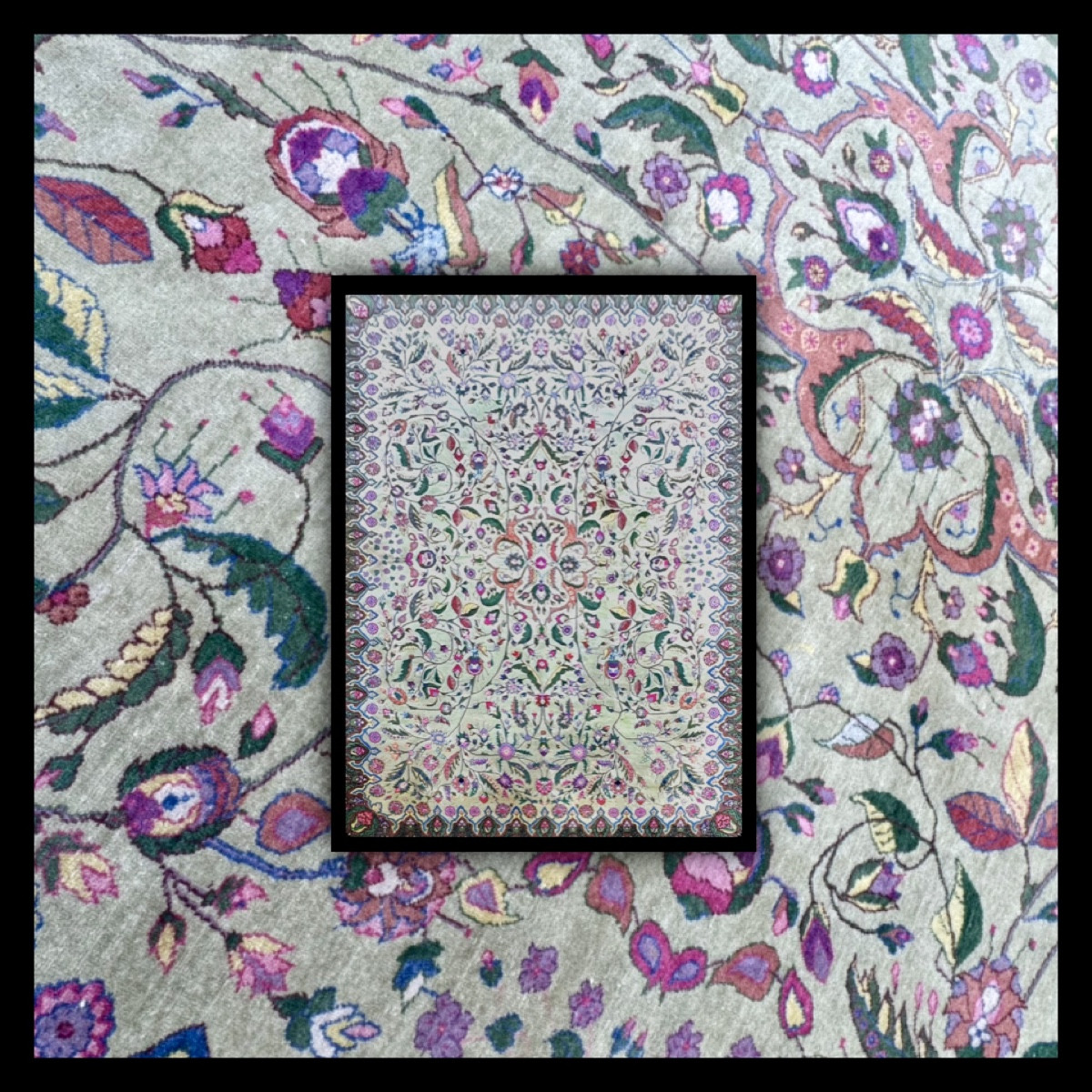 Kirman Pistachio Persian Rug 298x208 Cm 