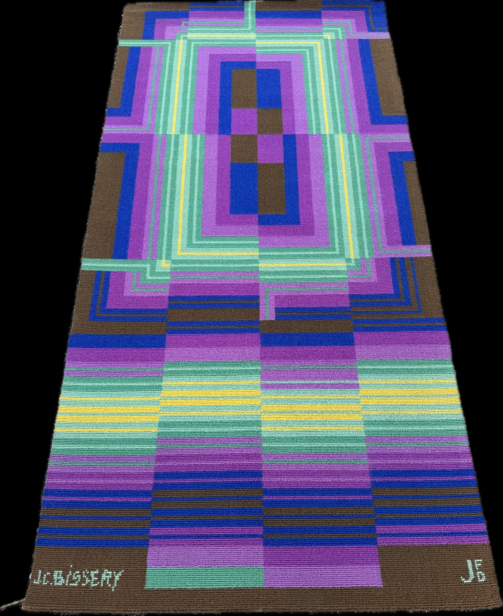 Tapisserie / Tapis Jean Claude Bissery. Vers 1970 -photo-2