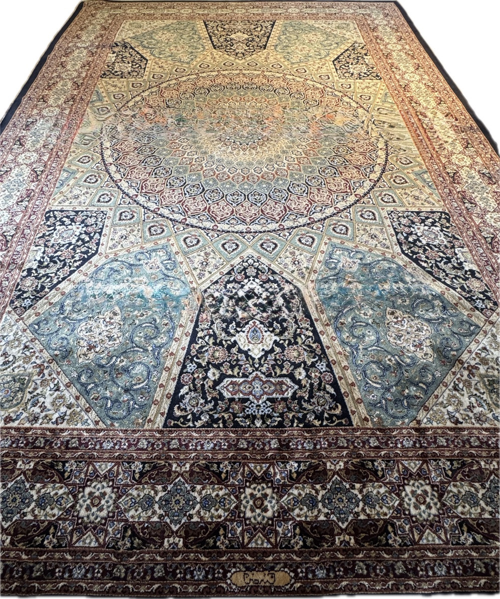 Tapis en Soie Mécanique Persan Ghom  180x120 cm -photo-3