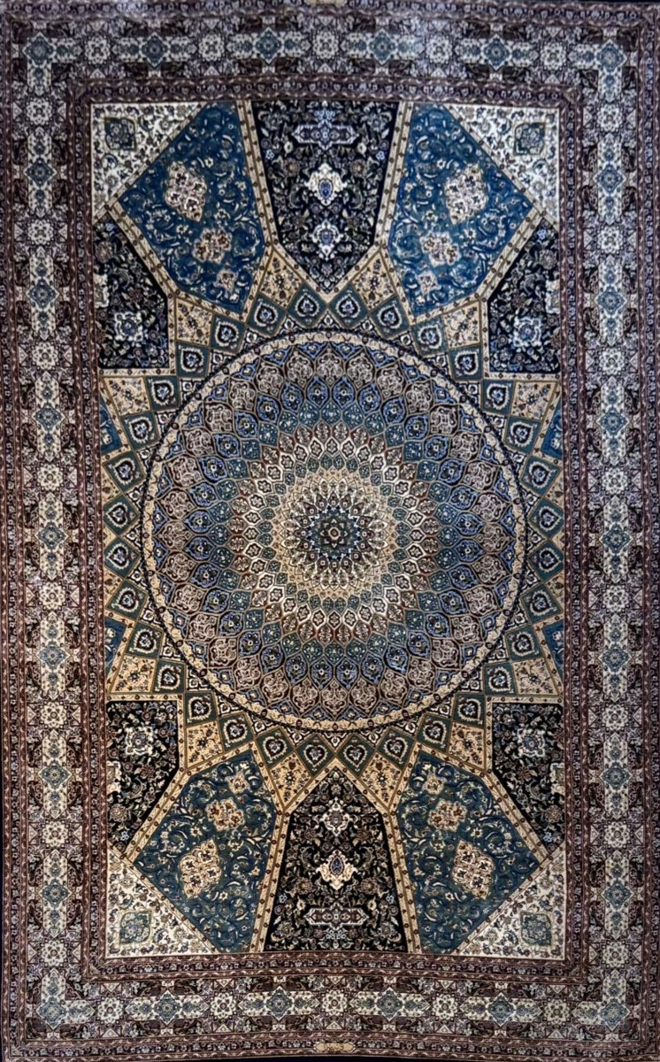 Tapis en Soie Mécanique Persan Ghom  180x120 cm -photo-4