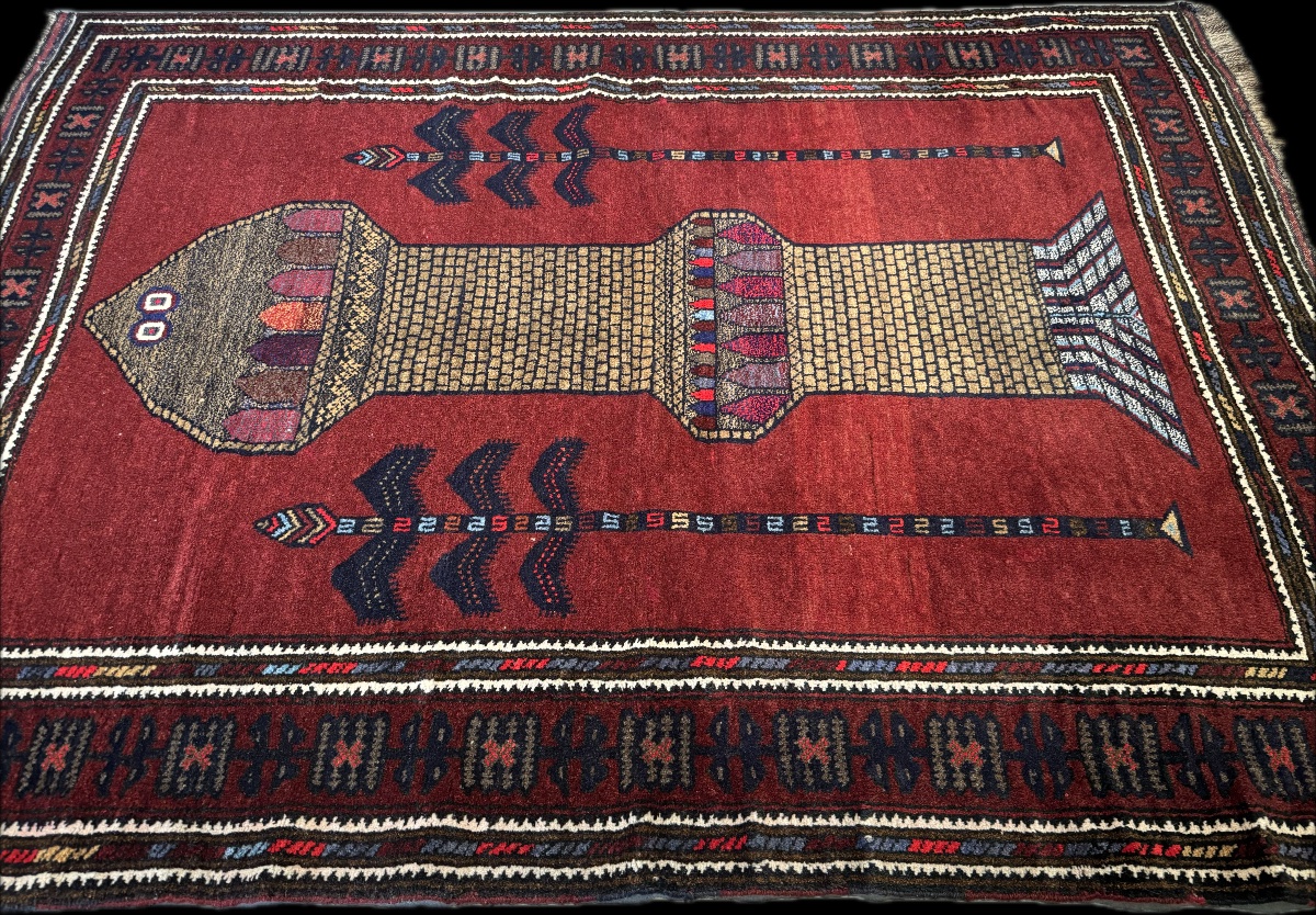  Afghan Balouch Rug 185x130 Cm -photo-2