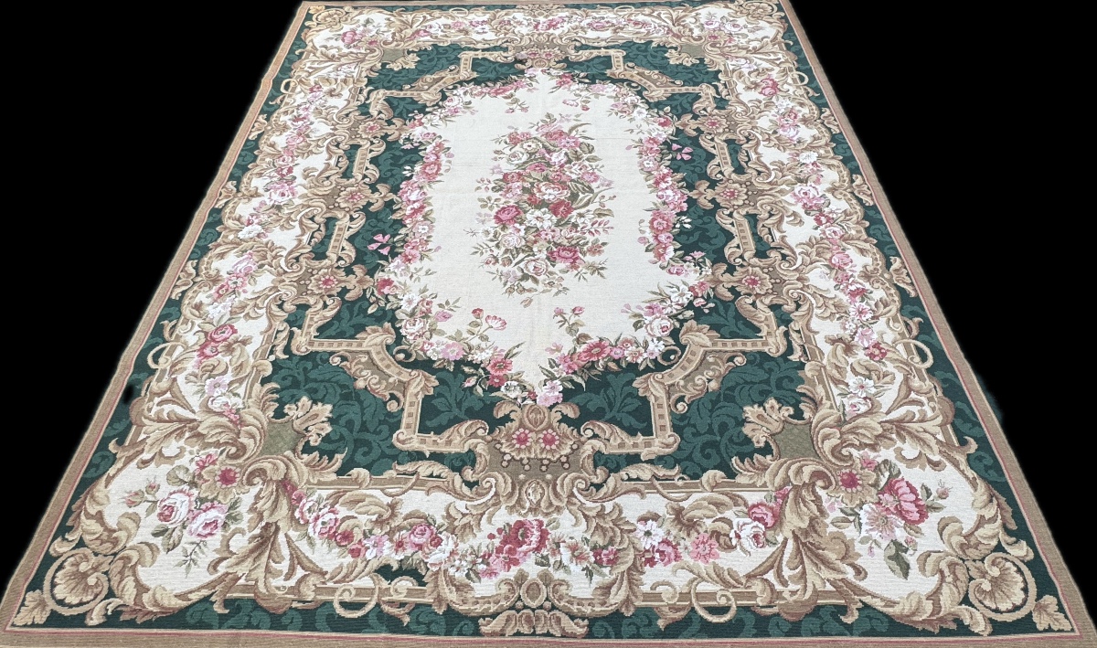Aubusson-style Knotted Rug, 290x235 Cm-photo-2